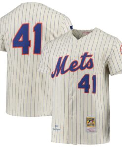 Tom Seaver New York Mets Mitchell amp Ness 1969 Cooperstown Collection Authentic Jersey  Cream