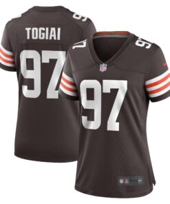 Tommy Togiai Cleveland Browns  Women_s  Game Jersey   Brown