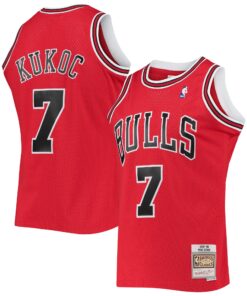 Toni Kukoc Chicago Bulls Mitchell &amp Ness 199798 Hardwood Classics Swingman Jersey - Red
