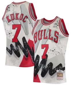 Toni Kukoc Chicago Bulls Mitchell &amp Ness Hardwood Classics 199596 Hyper Hoops Swingman Jersey - White