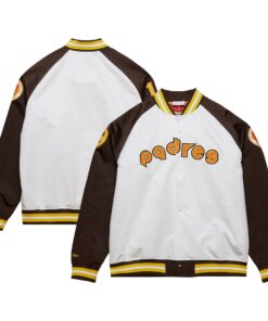 Tony Gwynn San Diego Padres Mitchell amp Ness Cooperstown Collection Legends Lightweight Satin Raglan FullSnap Jacket  White