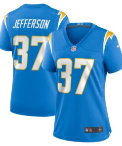 Tony Jefferson Los Angeles Chargers  Women_s Team Game Jersey   Powder Blue