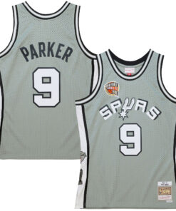 Tony Parker San Antonio Spurs Mitchell &amp Ness Unisex Hall of Fame Class of 2023 Throwback Swingman Jersey - Gray