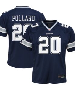 Tony Pollard Dallas Cowboys  Youth Game Jersey  Navy