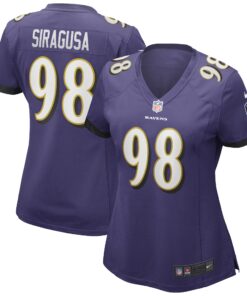 Tony Siragusa Baltimore Ravens  Women_s Game Retired Player Jersey  Purple