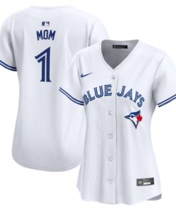 Toronto Blue JaysWomen_s 1 Mom Home Limited Jersey  White