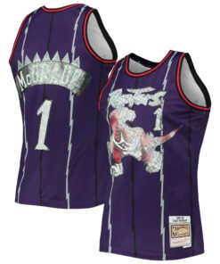 Tracy McGrady Toronto Raptors Mitchell &amp Ness 199899 Hardwood Classics NBA 75th Anniversary Diamond Swingman Jersey - Purple