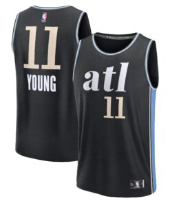 Trae Young Atlanta Hawks Fanatics Fast Break Jersey - Black - City Edition