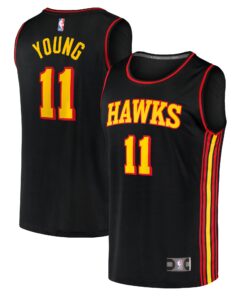Trae Young Atlanta Hawks Fanatics Fast Break Replica Jersey - Statement Edition - Black