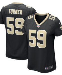 Trai Turner New Orleans Saints  Women_s Team Game Jersey   Black