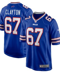 Travis Clayton Buffalo Bills  Game Jersey   Royal
