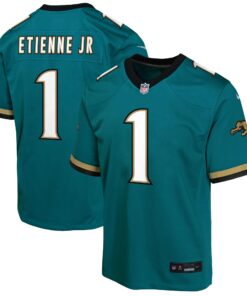 Travis Etienne Jacksonville Jaguars  Youth Prowler Throwback Player Game Jersey  Teal