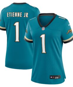 Travis Etienne Jr Jacksonville Jaguars  Women_s Prowler Throwback Game Jersey  Teal