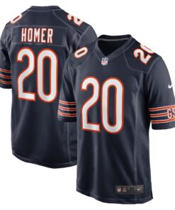 Travis Homer Chicago Bears  Game Player Jersey  Navy