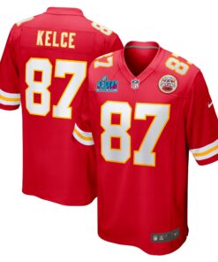 Travis Kelce Kansas City Chiefs  Super Bowl LVII 2022 Season Patch Game Jersey  Red