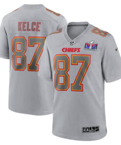 Travis Kelce Kansas City Chiefs  Super Bowl LVIII Atmosphere Fashion Game Jersey  Gray