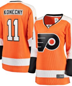 Travis Konecny Philadelphia Flyers Fanatics Women_s Home Premier Breakaway Player Jersey  Orange