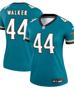Travon Walker Jacksonville Jaguars  Women_s Prowler Throwback Legend Jersey  Teal