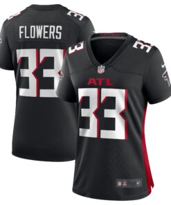 Tre Flowers Atlanta Falcons  Women_s Team Game Jersey   Black
