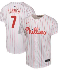 Trea Turner Philadelphia PhilliesYouth Home Game Player Jersey  White