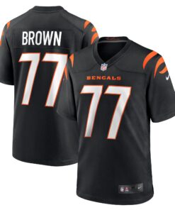 Trent Brown Cincinnati Bengals  Game Jersey   Black