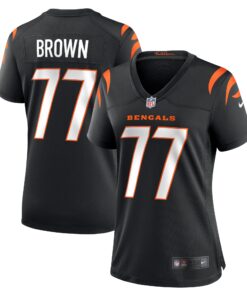 Trent Brown Cincinnati Bengals  Women_s Game Jersey   Black