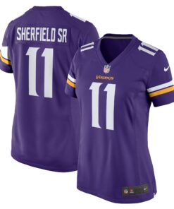 Trent Sherfield Sr. Minnesota Vikings  Women_s Game Jersey   Purple