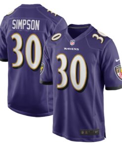 Trenton Simpson Baltimore Ravens   Game Jersey   Purple