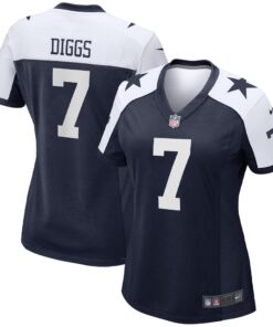 Trevon Diggs Dallas Cowboys  Women_s Alternate Game Jersey  Navy
