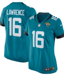 Trevor Lawrence Jacksonville Jaguars  Women_s Game Jersey  Teal