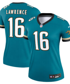 Trevor Lawrence Jacksonville Jaguars  Women_s Prowler Throwback Legend Jersey  Teal