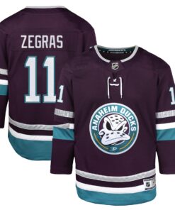 Trevor Zegras Anaheim Ducks Youth 30th Anniversary Premier Player Jerseynbspâ€“ Purple