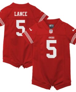 Trey Lance San Francisco 49ers  Infant Romper Game Jersey  Scarlet