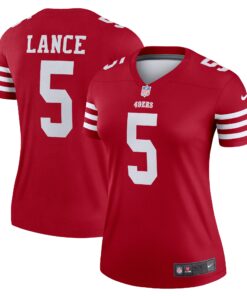 Trey Lance San Francisco 49ers  Women_s Legend Jersey  Scarlet