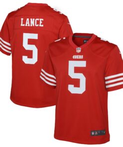 Trey Lance San Francisco 49ers  Youth Game Jersey  Scarlet 1