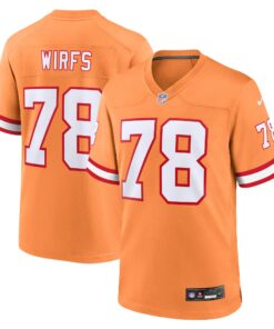 Tristan Wirfs Tampa Bay Buccaneers  Throwback Game Jersey  Orange