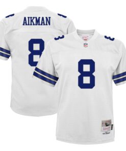Troy Aikman Dallas Cowboys Mitchell amp Ness Youth Retired Player Legacy Jersey  White