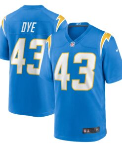 Troy Dye Los Angeles Chargers   Game Jersey   Powder Blue
