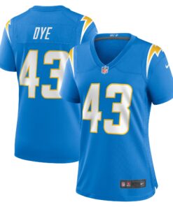 Troy Dye Los Angeles Chargers  Women_s  Game Jersey   Powder Blue