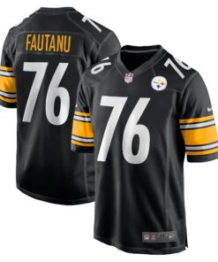 Troy Fautanu Pittsburgh Steelers  2024 NFL Draft First Round Pick Player Game Jersey  Black