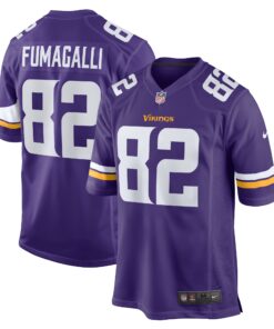 Troy Fumagalli Minnesota Vikings   Game Jersey   Purple 1