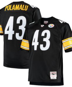 Troy Polamalu Pittsburgh Steelers Mitchell amp Ness Big amp Tall 2005 Retired Player Replica Jersey  Black 1