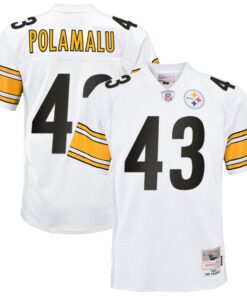 Troy Polamalu Pittsburgh Steelers Mitchell amp Ness Youth 2005 Retired Player Legacy Jersey  White
