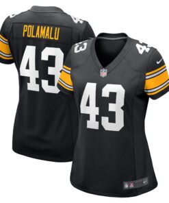 Troy Polamalu Pittsburgh Steelers  Women_s Retired Player Jersey  Black