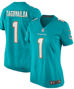 Tua Tagovailoa Miami Dolphins  Women_s Game Jersey  Aqua