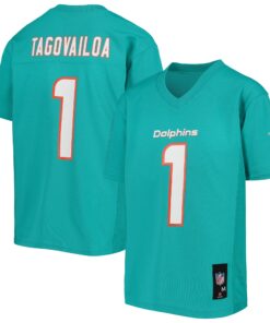 Tua Tagovailoa Miami Dolphins Youth Replica Player Jersey  Aqua