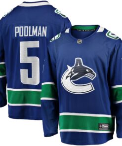 Tucker Poolman Vancouver Canucks Fanatics Home Premier Breakaway Player Jersey  Blue