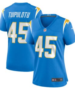 Tuli Tuipulotu Los Angeles Chargers  Women_s Team Game Jersey  Powder Blue