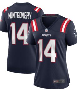 Ty Montgomery New England Patriots  Women_s Player Game Jersey  Navy