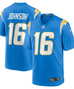 Tyler Johnson Los Angeles Chargers  Team Game Jersey   Powder Blue